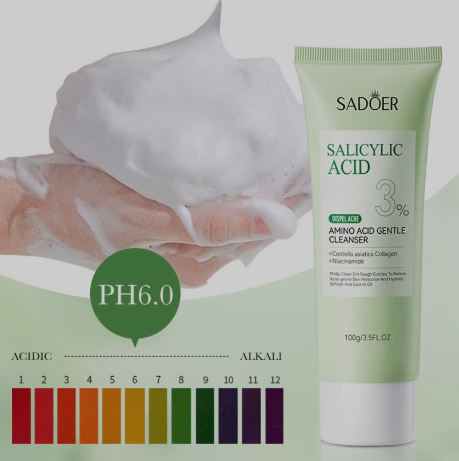 Gel Moussant Purifiant à l’Acide Salicylique – Soin du Visage