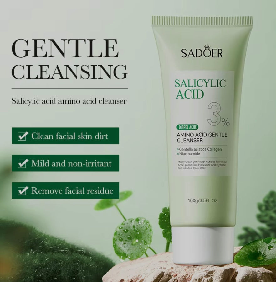 Gel Moussant Purifiant à l’Acide Salicylique – Soin du Visage