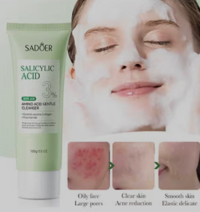 Gel Moussant Purifiant à l’Acide Salicylique – Soin du Visage