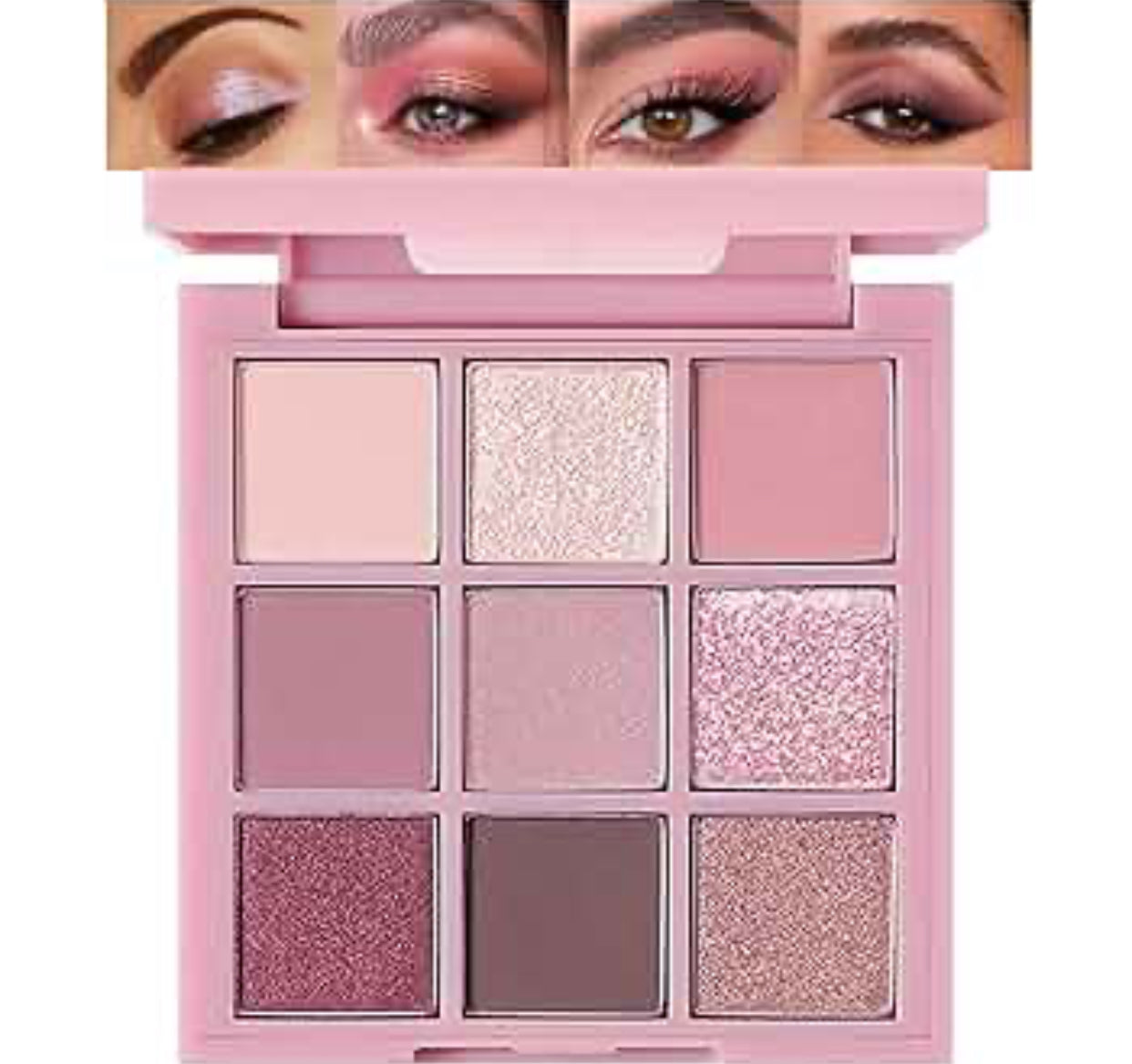 Palette de fards à paupières DIKALU – Nuances rosées et smoky