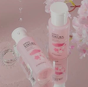 Démaquillant Infusé à la Fleur de Sakura Japonaise 100 ml Eau Nettoyante Profonde Extrait de Fleur de Cerisier Affinant les Pores Apaisant et Hydratant