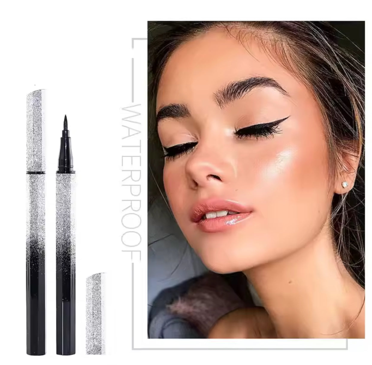 Eyeliner Liquide Noir Femme – Longue Tenue, Résistant à l’Eau, Maquillage Précis
