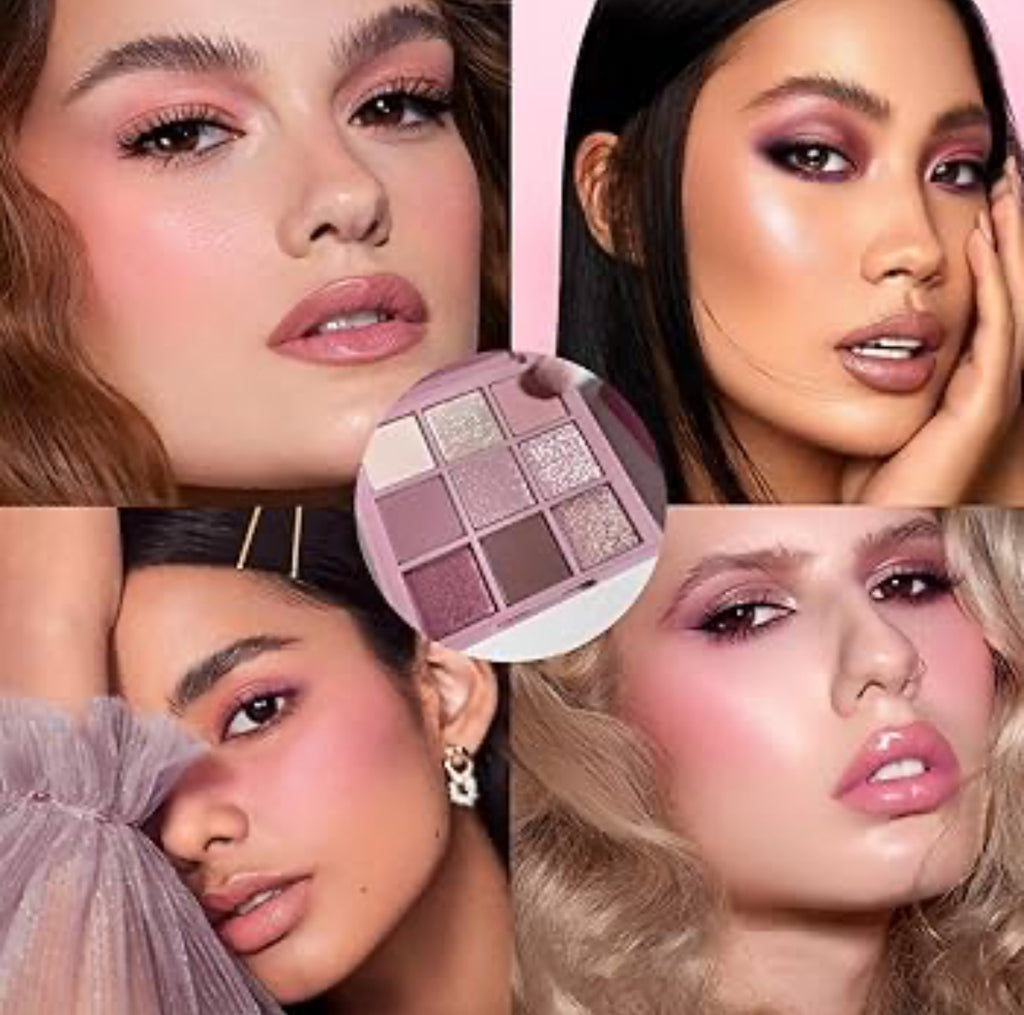 Palette de fards à paupières DIKALU – Nuances rosées et smoky