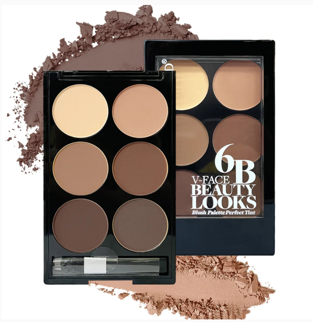 Palette contouring & highlighter – Poudre visage avec pinceau